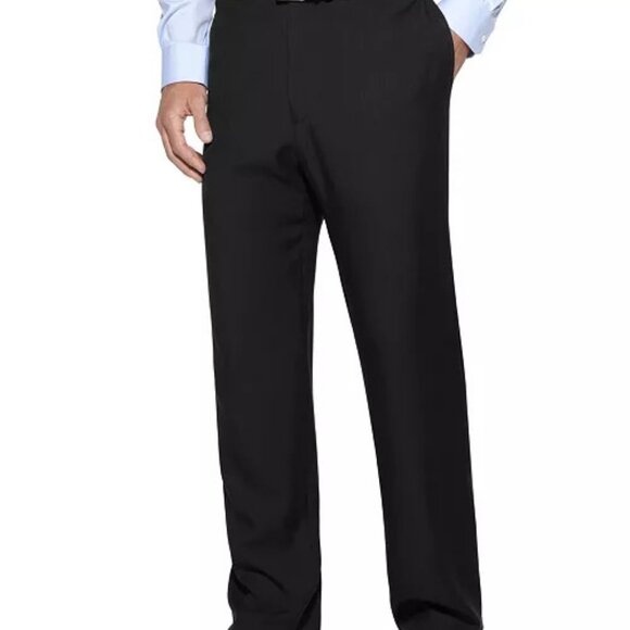 Haggar Men's Classic Fit Flat Front Black Dress Pants - 40Wx34L - New with Tags